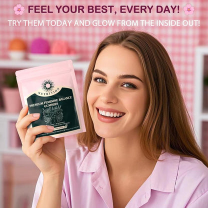Premium Feminine Balance Gummies Probiotic Ph Balance Gummies for Vitamins Women Health Hawaiian Pineapple Flavor Vegan,Feminine Gummies & Sugar-Free 60 Gummies 30 Day Supply